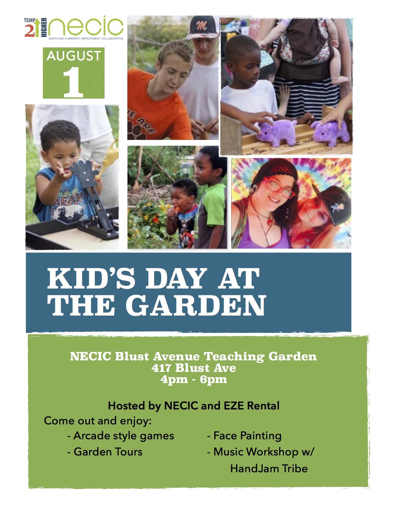 necic, north end, mansfield, ohio, kids day, garden